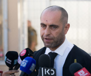 Nashef Darwish, attorney of Mahmoud Katusa, charged with kidnapping and rape of a 7-year-old Israeli girl. (Flash90/Yonatan Sindel)