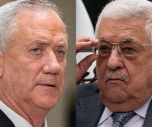 Benny Gantz and Mahmoud Abbas